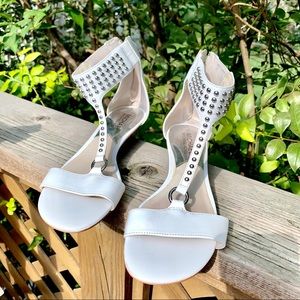 Michael Kors Leather White Heel Shoes